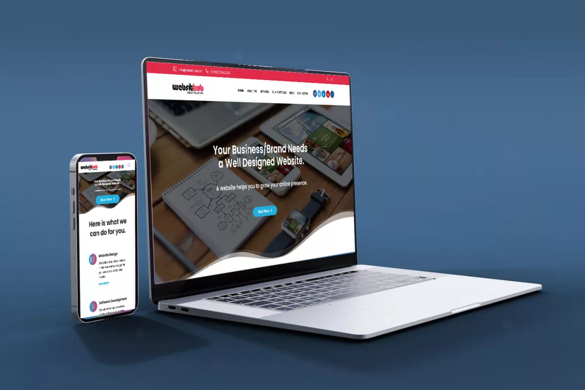 responsive website design with webs and IT Hub